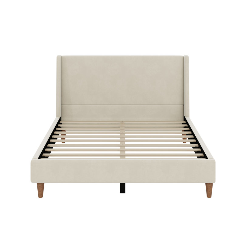 Lit plateforme tapissier sans sommier