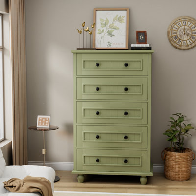 5 Drawer 25.98" W Dresser
