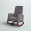 Home Deluxe Solid Wood Modern Rocking Chair With Padded Seat And Arm-169664536