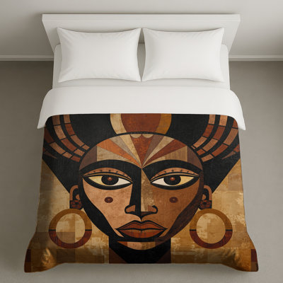 Geometric African Portrait Duvet Covers