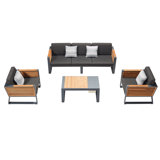 Outdoor 4 - Piece Teak Conversation Set