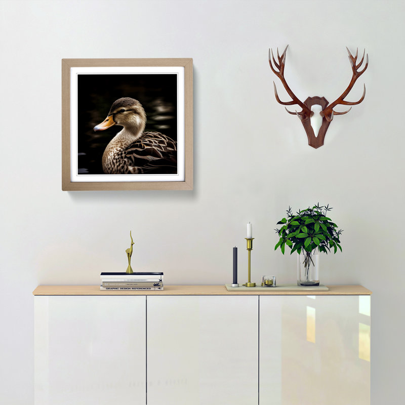 Single Picture Frame Print on Wood, Oak