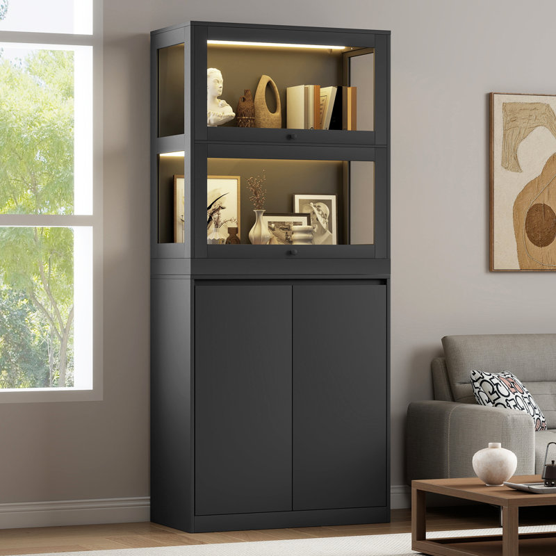 Meuble modulaire à monter soi-même, empilable et côte à côte., Black