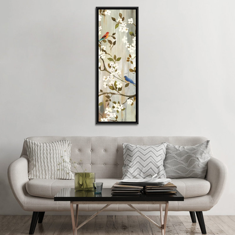 «Bloom I» par Asia Jensen, impression sur toile tendue, H 36 po x l 12 po x P 1,5 po, Toile avec cadre noir