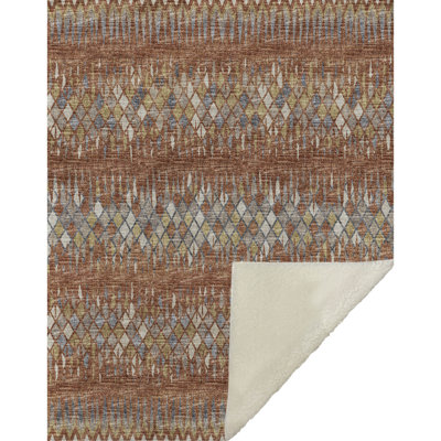 Couverture en sherpa One Pixie Street Paprika 127 x 178 cm, couleur paprika