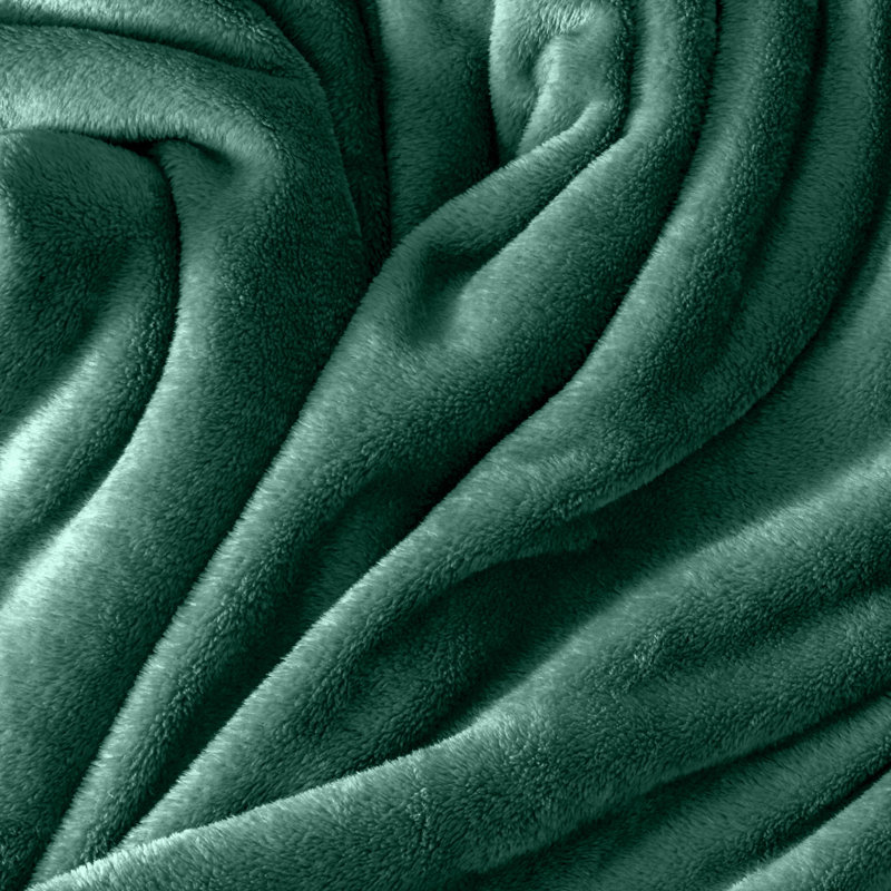 Couverture polaire Bare Home, Double / grand, Vert forêt