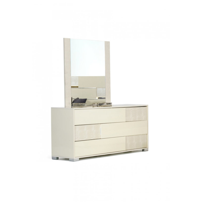 Miroir de commode Parman, Beige