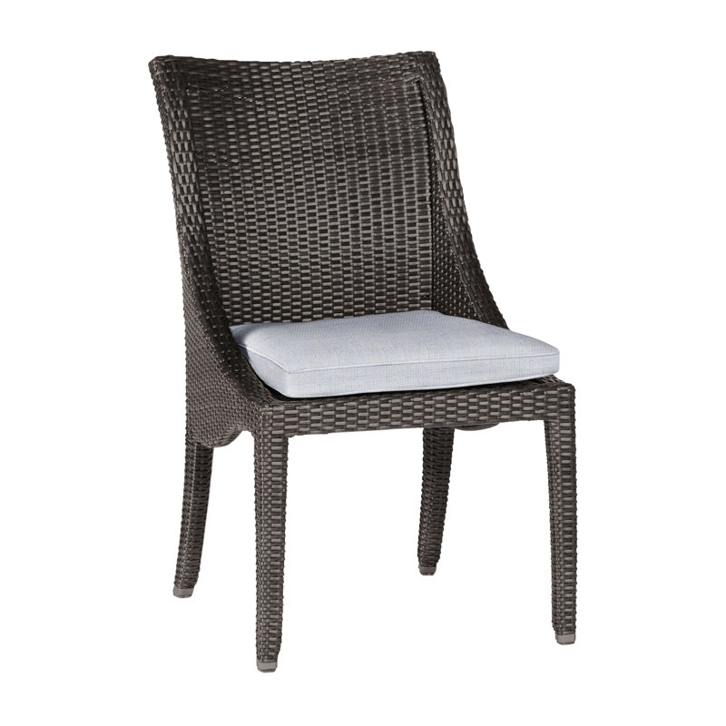 Chaise d'appoint Athena Woven - Noyer noir, Noyer noir, Welt, Lin chambray