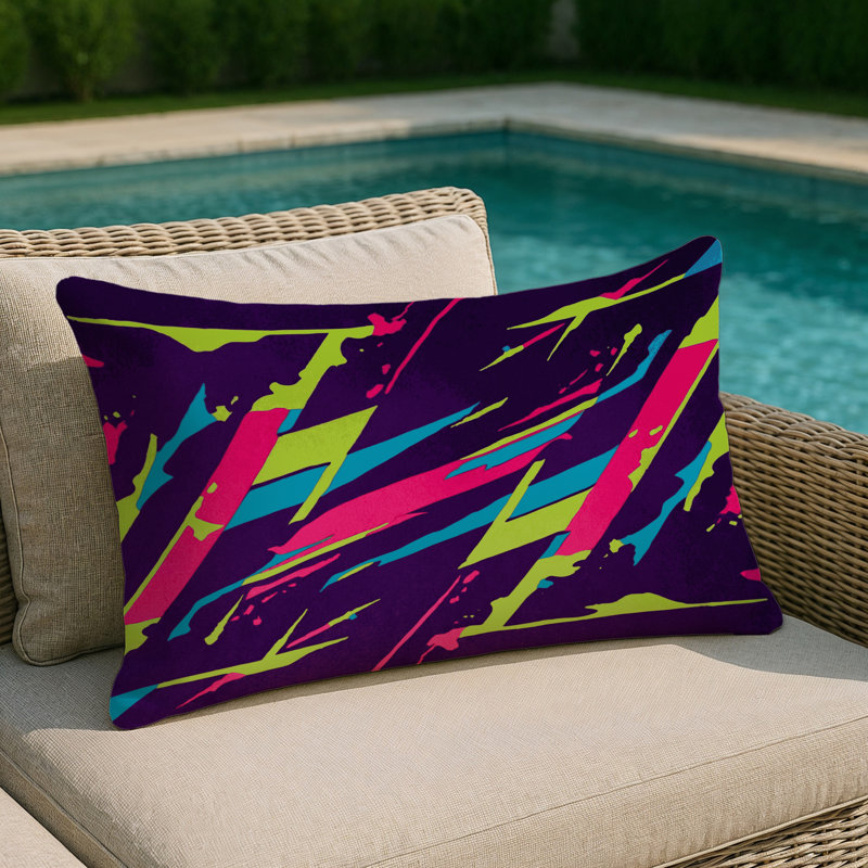 Prismatic Blaze Indoor And Outdoor Throw Pillow, Rectangle 18"H x 25"W