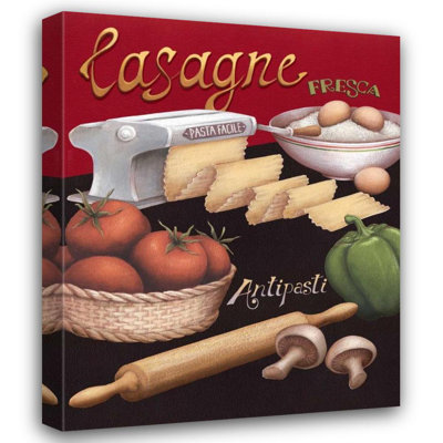 Alcott Hill® Brissonnet, Daphne Gallery Wrapped Canvas Art Titled: Lasagna