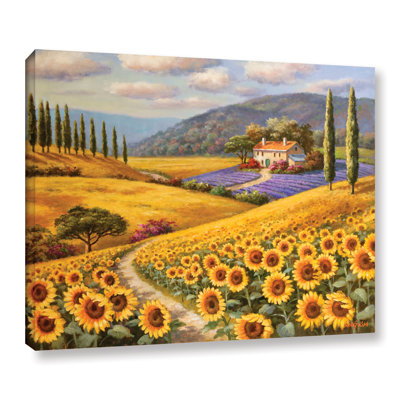«Tuscany Sunflowers», reproduction d'art sur toile