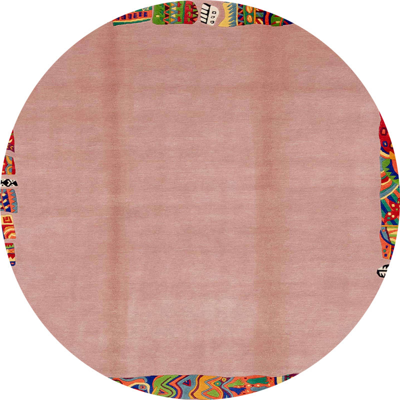 Abstract Indoor Rug, Round 7'