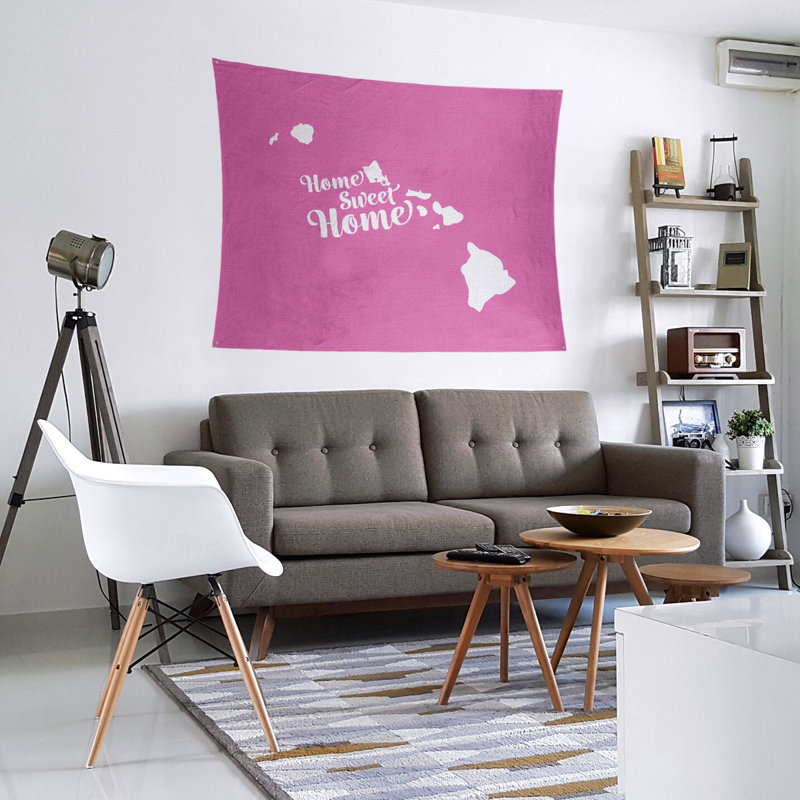 Tapisserie murale honolulu doux pour la maison, H 27,5 po x l 37,5 po, Rose