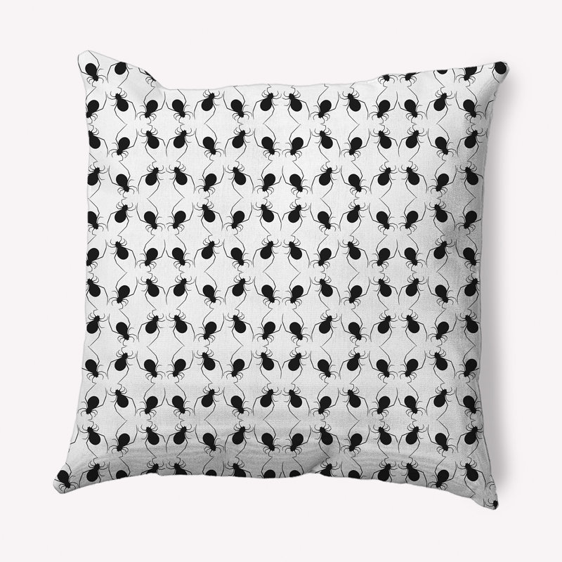 Spider Cluster Indoor/Outdoor Throw Pillow, White