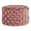 Repose-pieds rond en velours de 24 po-77424676
