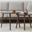 (Simple) Table basse Table basse 100% chêne massif avec plateau en bois naturel et galets Largeur 50 x profondeur 44,5 x hauteur 65 cm Facile à assembler-1649558482
