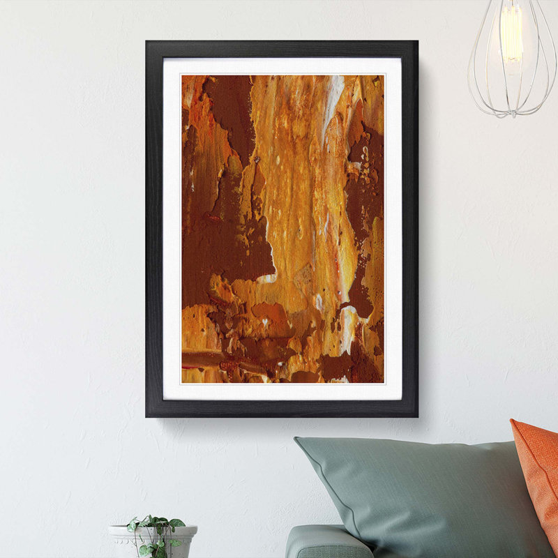 Abstract Art Painting Vol.458 by S.Johnson - Picture Frame Painting Print, 36cm H x 27cm W x 2cm D, Black Framed