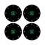 Asscher Purple Rain Vegan Leather Round Coasters-45653532