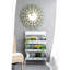 Miroir enchanteur à médaillon en fer forgé et charme floral