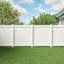 Horizontal Fence White Vinyl Privacy Panel Kit-75903911