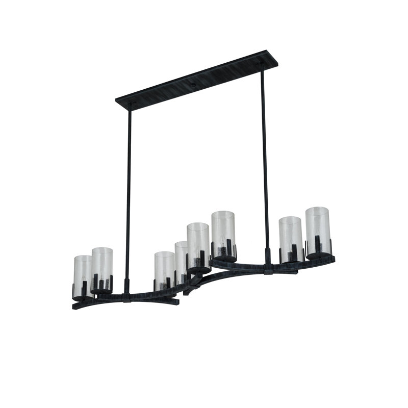 Lustre cylindrique pour îlot de cuisine à 8 lumières Shawday