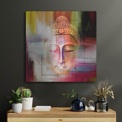 Bungalow Bungalow «Buddha Face 4» par Mark Ashkenazi, art mural en métal