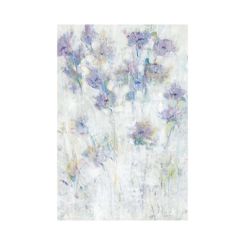 Lavender Floral Fresco I by Tim OToole - Wrapped Canvas Painting, 30.48cm H x 20.32cm W x 1.91cm D