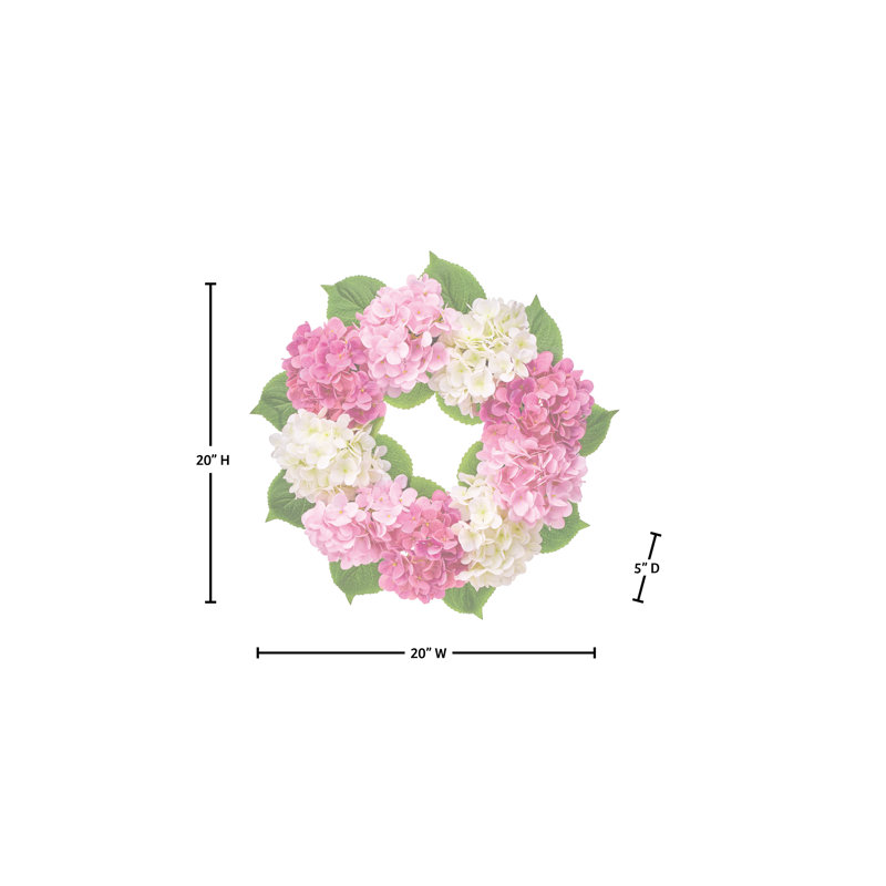 Couronne d'hortensia 20 "PE