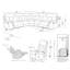 Canapé modulaire inclinable de 160 po Dimitre-33133071-33133072