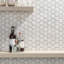 Portrait 2" Hexagon Matte Porcelain Mosaic Tile-1814375340
