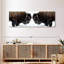 Bison Clash sur impression sur toile-1875061304