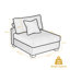 Upholstered Accent Chair with Footstool-1175667115