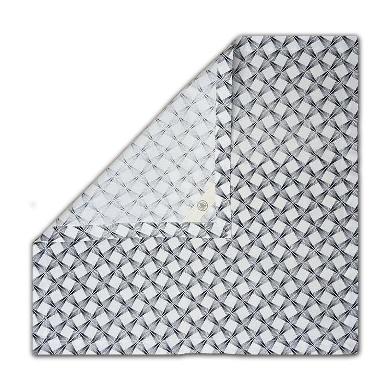 Thaksin Cotton Geometric Square, Black
