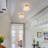 1-Light Gold Glass Semi Flush Mount