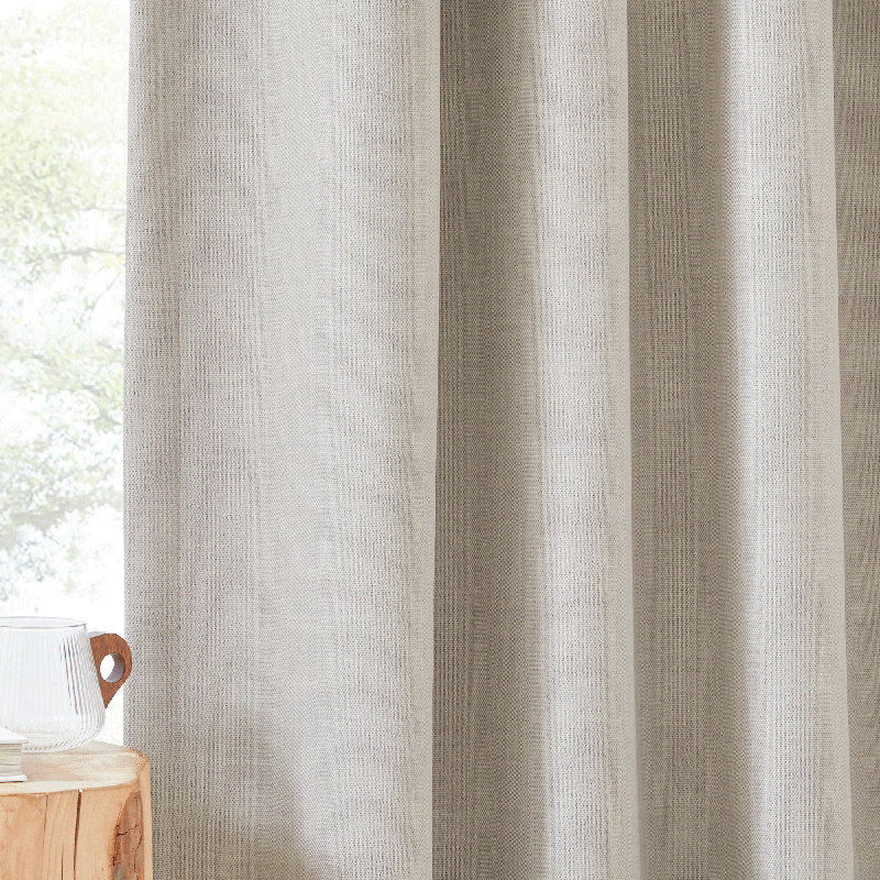 Faux Linen Curtains for Bedroom, Pinch Pleated Drapes Room Darkening Thermal Insulated Window Panels Noise Blocking for Living Room, 2 Panels