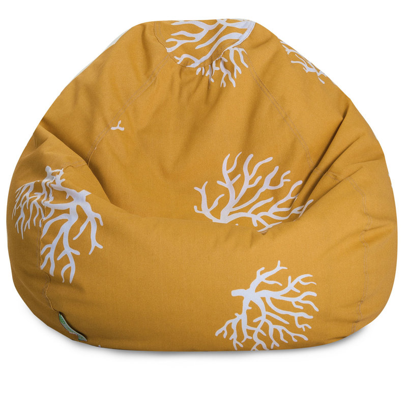 Fauteuil à billes et méridienne standard, Polyester jaune, H 23 po x l 35 po x P 35 po