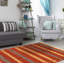 Tapis orange/jaune en laine fabriqué à la main kilim Winterbourne Down