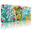 Ensemble de 3 tableaux muraux sur toile représentant un bouquet de fleurs de jardin, pour la décoration du salon, de la chambre et de la maison.-121570444