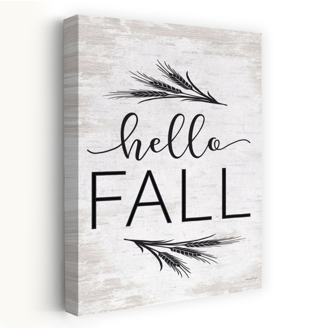 Hello Fall Abstract Contemporary Wall Art Print
