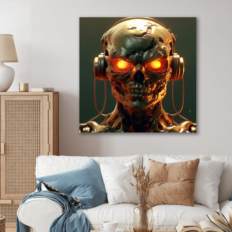 Robotic Demon I sur impression sur toile, H 20 po x l 12 po x P 1 po, Toile tendue
