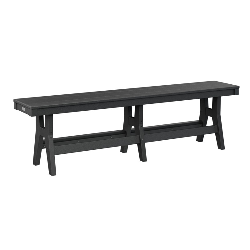 Banc de comptoir d'extérieur régulier Harbor, H 22,5 po x l 66 po x P 12,5 po, Noir