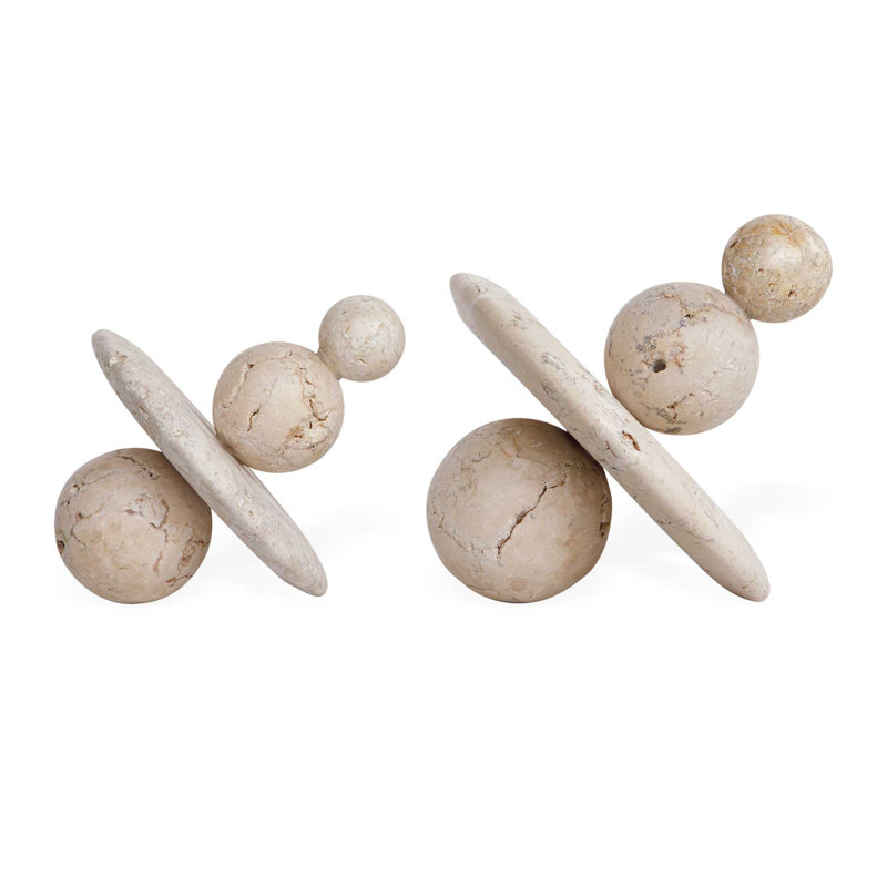 Quarried Stone Indoor-Outdoor Sculptures, Set/2