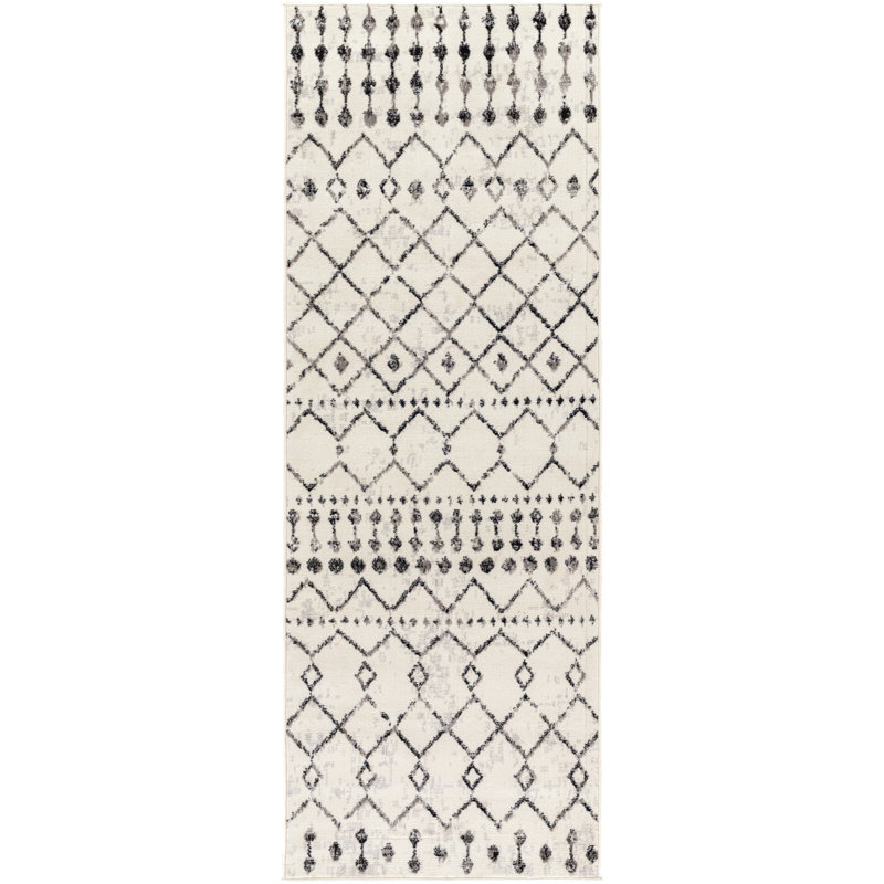 Malena Black/Off-White Rug, Runner 80 x 220 cm