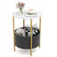 44cm W Metal Bedside Table