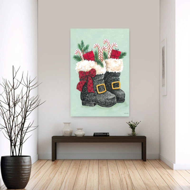 Candy Cane bottes II fantaisiste abstrait contemporain, H 60 po x l 40 po