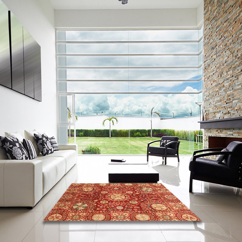 Abstract Indoor Rug, Square 4'