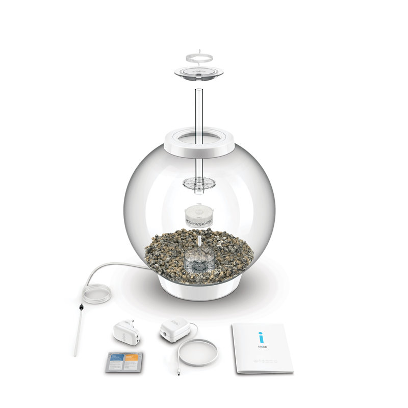 biOrb CLASSIC Aquarium with Standard LED Light, 16 Gallon (20.50"H x 19.75"W x 19.75"D)