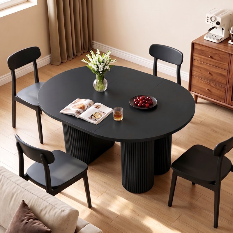 Extendable Dining Table, Black