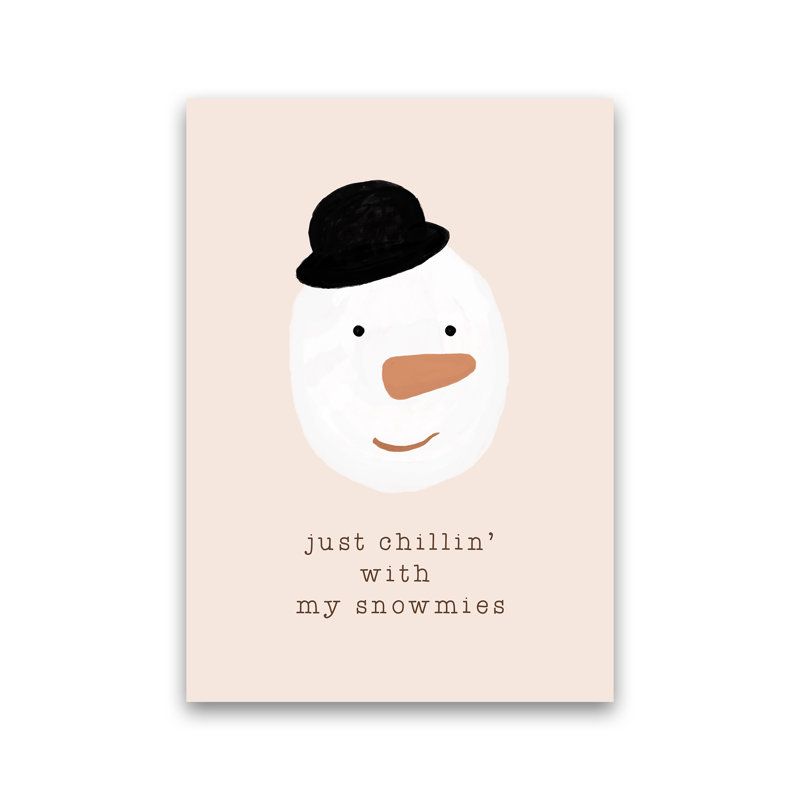 Chilling With My Snowmies By Orara - Print, No Framed, 84cm H x 60cm W x 1cm D