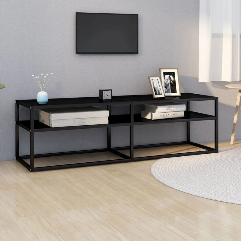 Timeca TV Stand, 15.9"H x 78.7"L x 15.7"D, Black